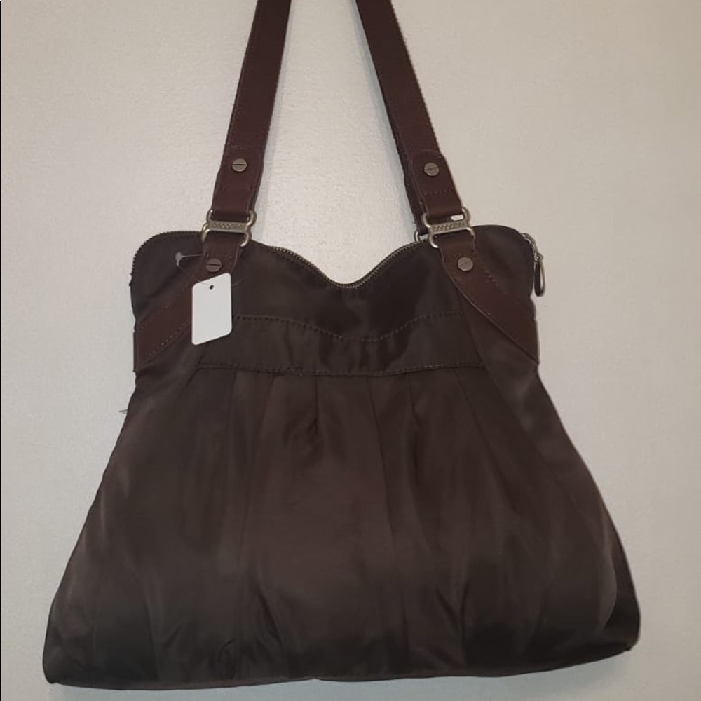 Baggallini Chocolate Brown Nylon Shoulder Bag